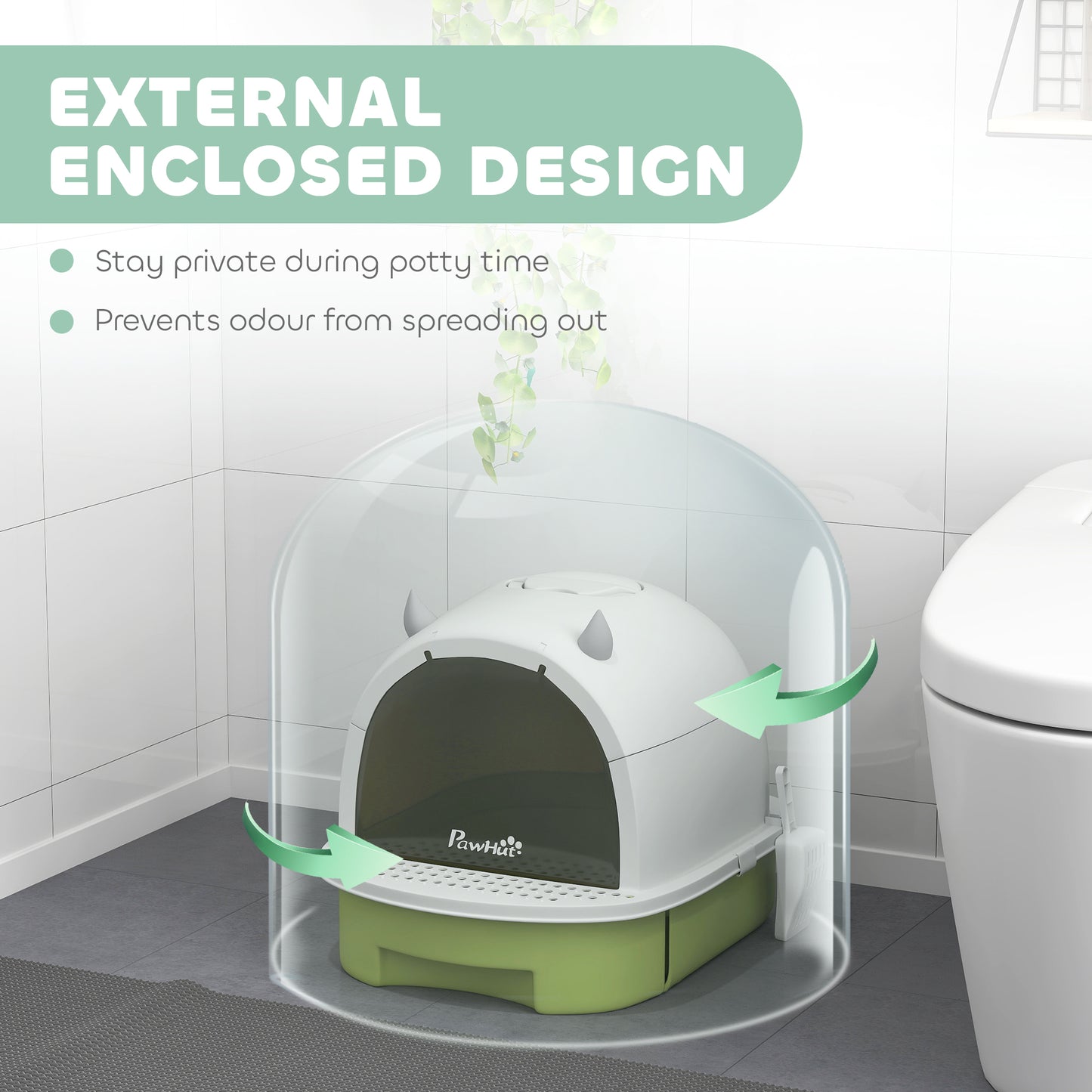 Covered Cat Litter Box with Lid
