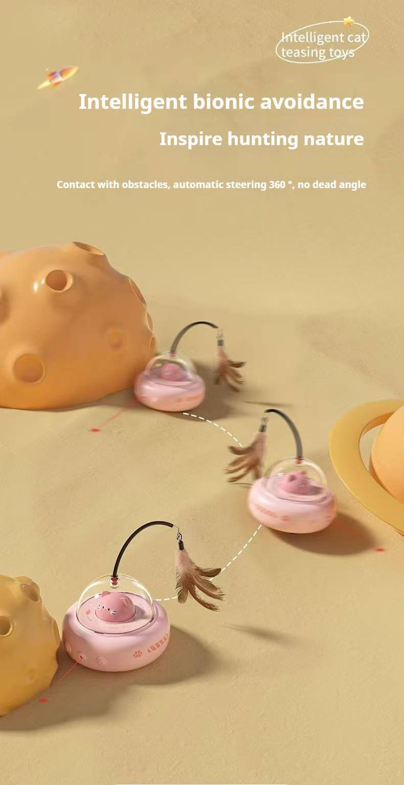 Smart Electric Cat Car With Automatic Laser Pointer - Cat Fun, Energy-Saving Product