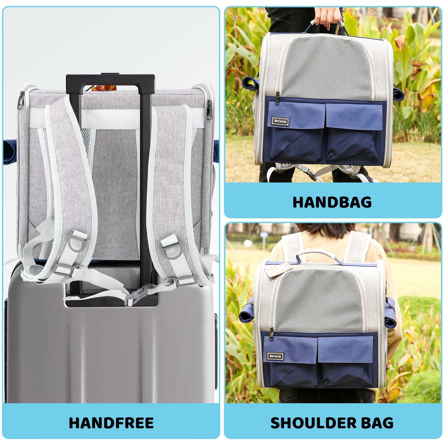 Stylish And Spacious Foldable Soft Pet Carrier For Dogs And Cats