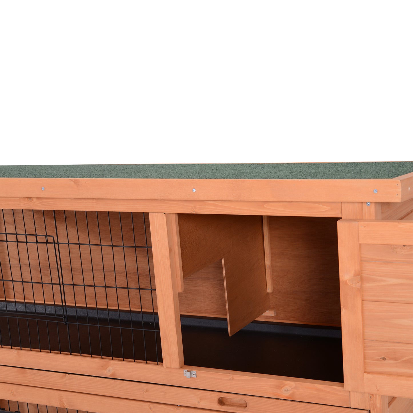 54" 2-Story Large Rabbit Hutch Bunny Cage Pet House Small Animal Habitat with Lockable Doors