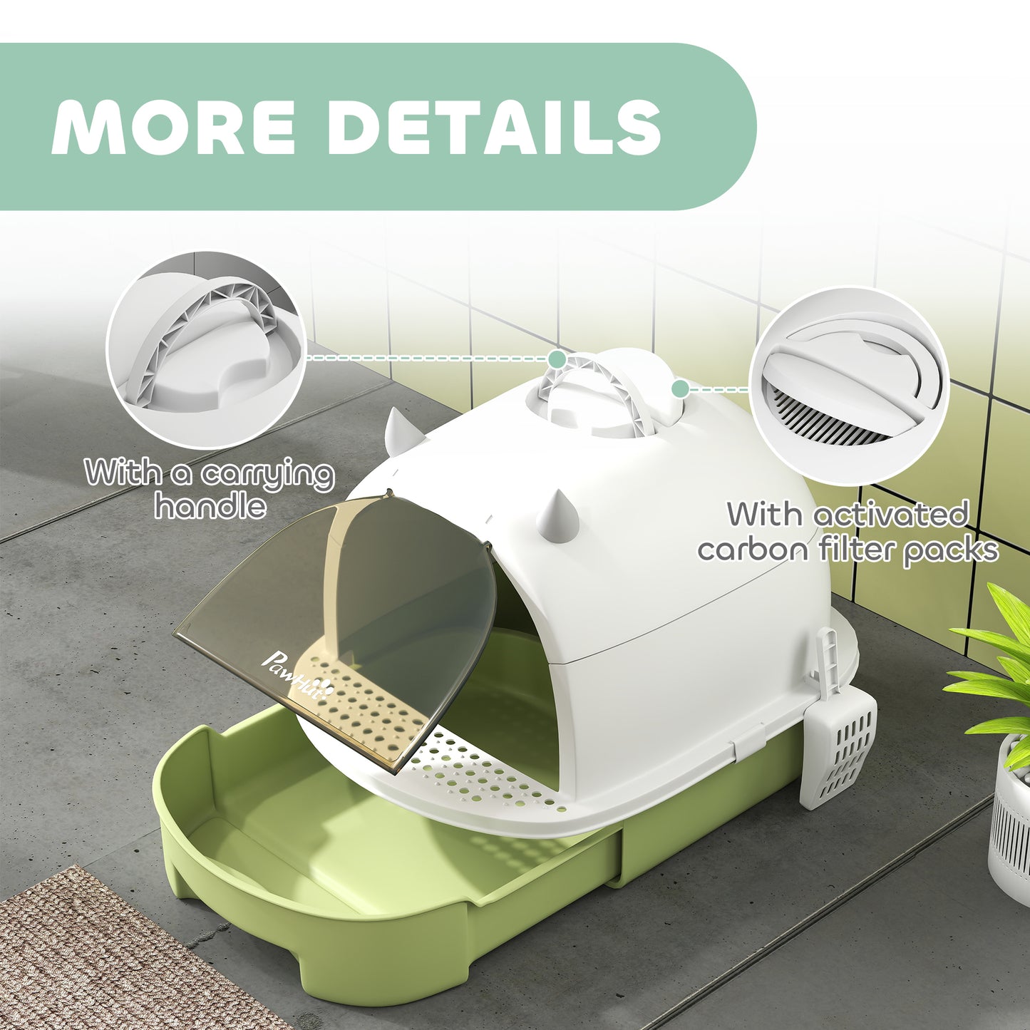 Covered Cat Litter Box with Lid