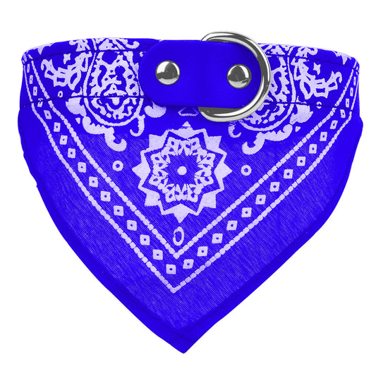 1Pc Adjustable Bandana Leather Pet Collar Triangle Scarf