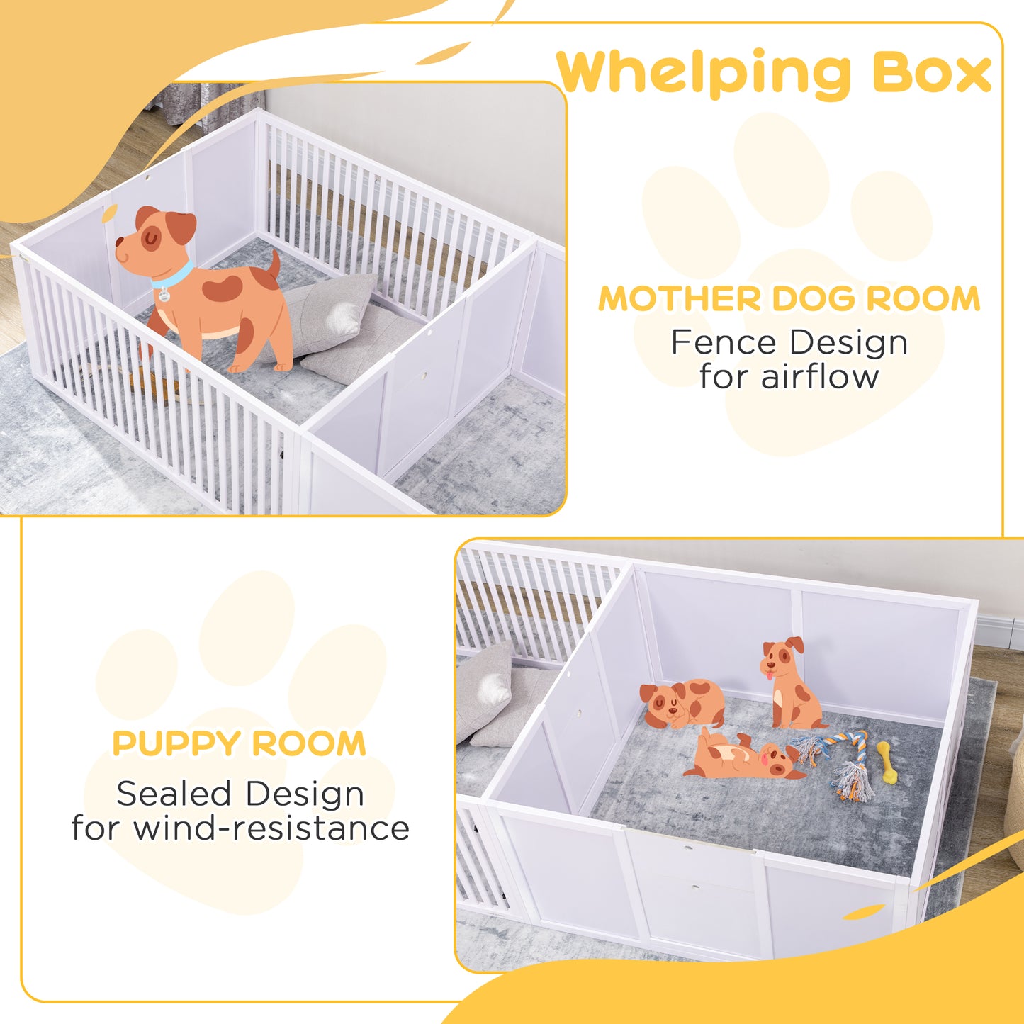 Whelping Box for Dogs Built for Mother's Comfort