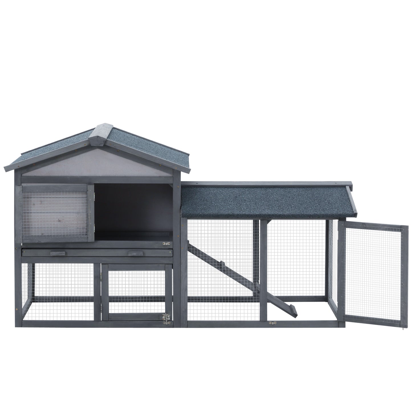 58" Large Rabbit Hutch Outdoor Indoor